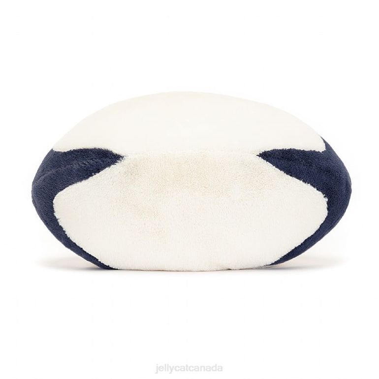 Jellycat Amuseable Sports Rugby Ball Blue and Cream BV0TH148 Toy