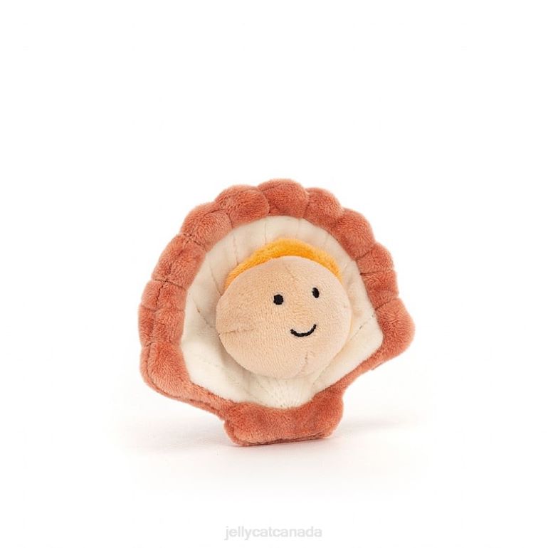 Jellycat Sensational Seafood Scallop Tan BV0TH96 Toy