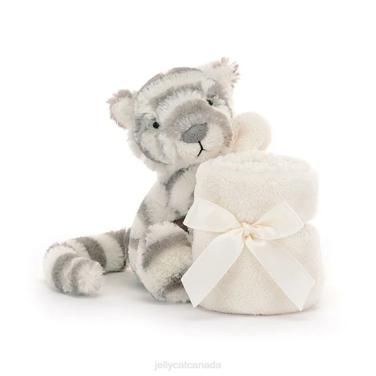 Jellycat Bashful Snow Tiger Soother Grey and White BV0TH264 Toy