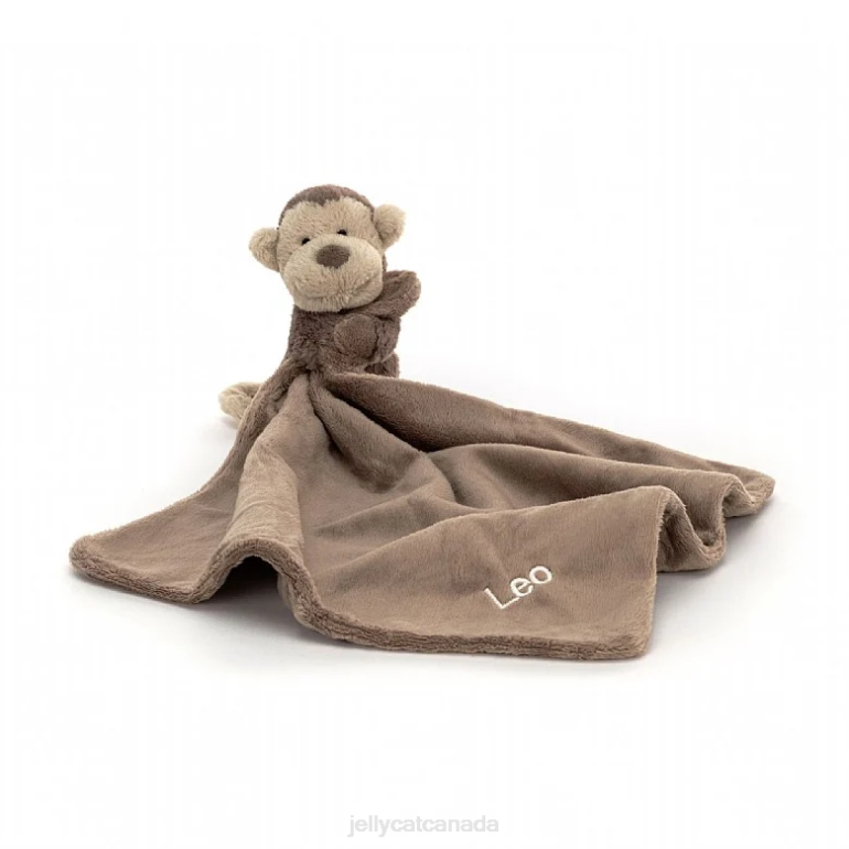 Jellycat Personalised Bashful Monkey Soother Brown BV0TH400 Toy