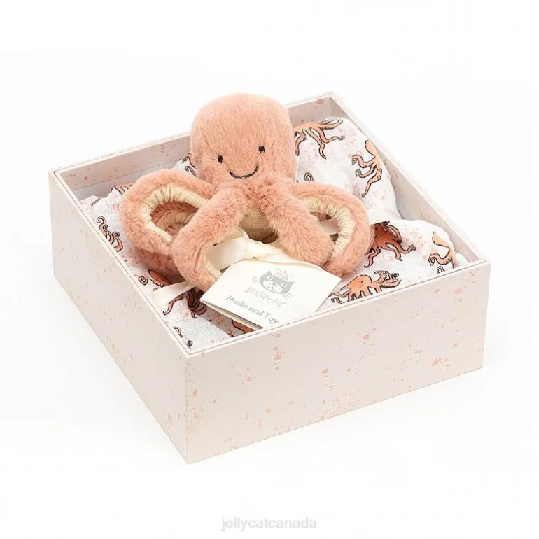 Jellycat Odell Octopus Gift Set Multi-colour BV0TH749 Toy