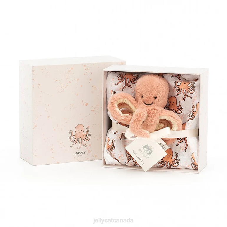 Jellycat Odell Octopus Gift Set Multi-colour BV0TH749 Toy