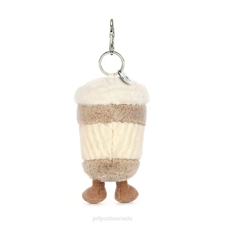 Jellycat Amuseable Coffee-To-Go Bag Charm Beige BV0TH34 Accessory