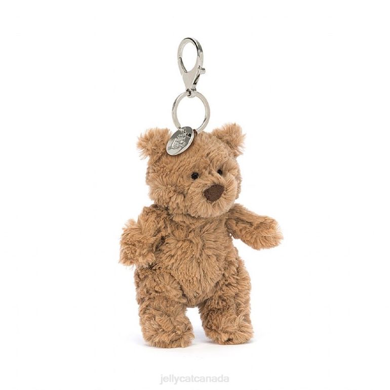 Jellycat Bartholomew Bear Bag Charm Brown BV0TH15 Accessory