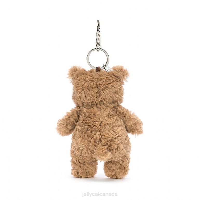 Jellycat Bartholomew Bear Bag Charm Brown BV0TH15 Accessory
