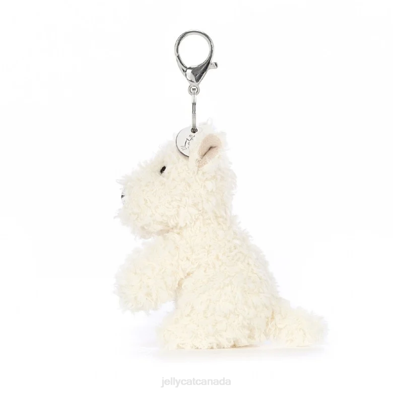 Jellycat Munro Scottie Dog Bag Charm Cream BV0TH642 Accessory