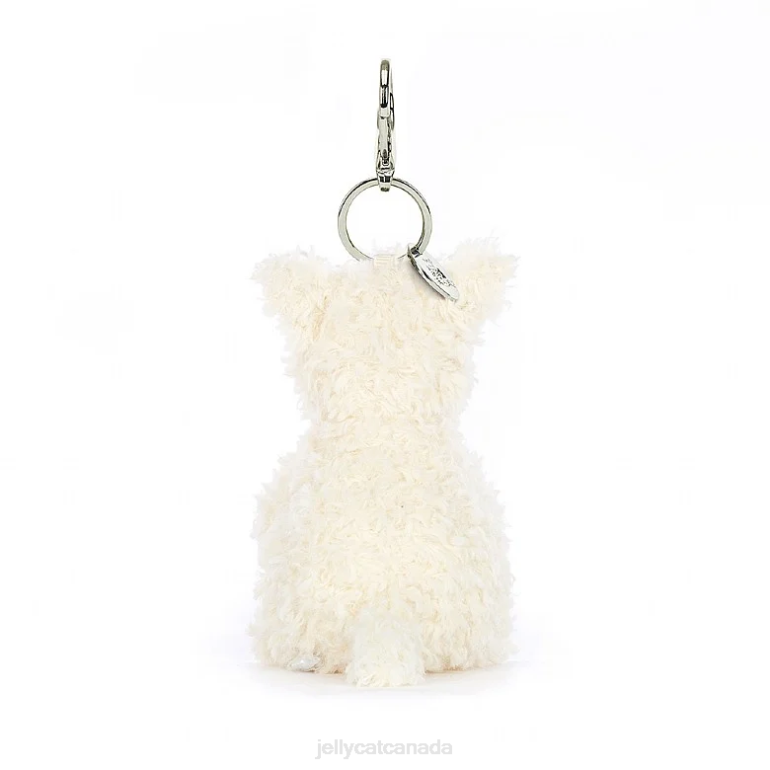 Jellycat Munro Scottie Dog Bag Charm Cream BV0TH642 Accessory