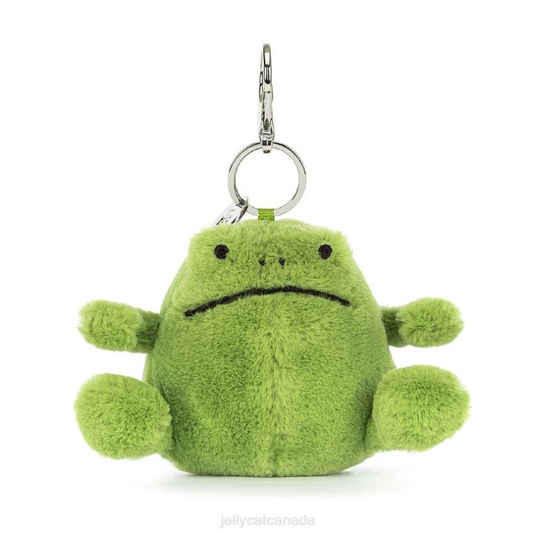 Jellycat Ricky Rain Frog Bag Charm Green BV0TH358 Accessory