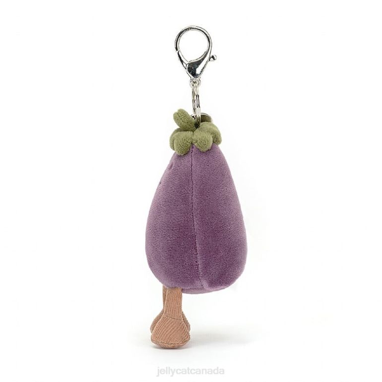 Jellycat Vivacious Aubergine Bag Charm Purple BV0TH75 Accessory