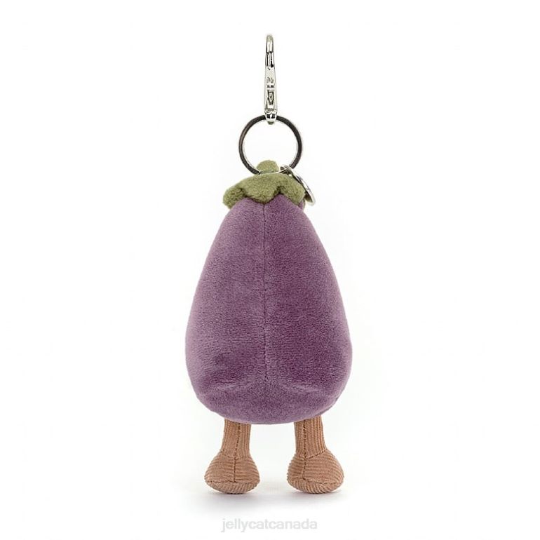 Jellycat Vivacious Aubergine Bag Charm Purple BV0TH75 Accessory
