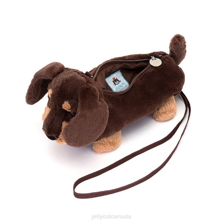 Jellycat Otto Sausage Dog Bag Brown BV0TH72 Bag