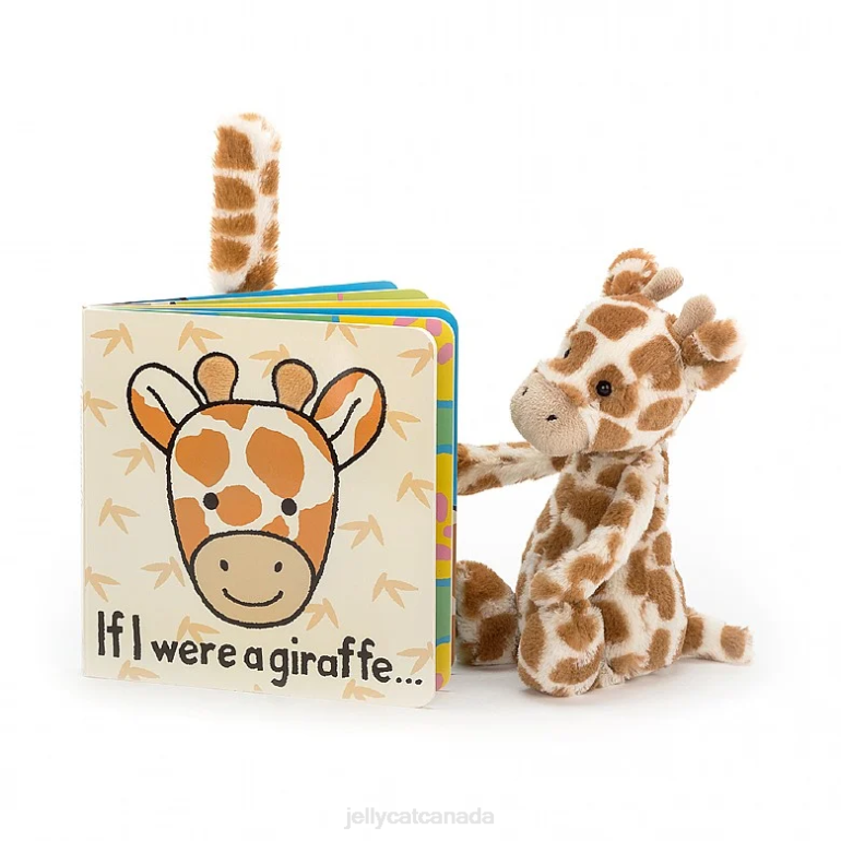 Jellycat If I Were A Giraffe Book and Bashful Giraffe Orange BV0TH733 Book