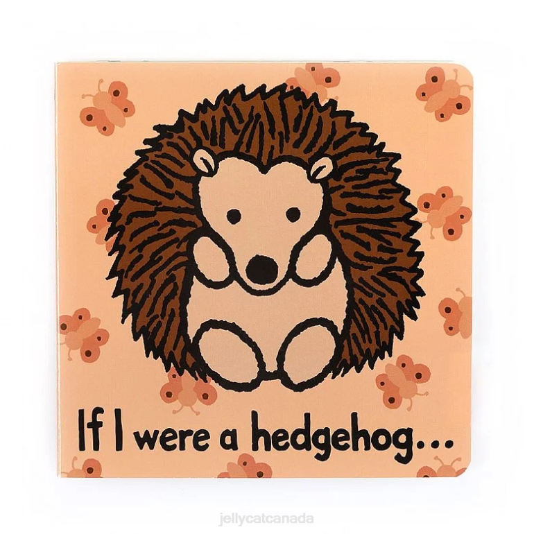 Jellycat If I Were A Hedgehog Book and Willow Hedgehog Brown BV0TH793 Book