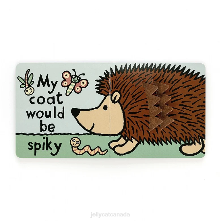 Jellycat If I Were A Hedgehog Book and Willow Hedgehog Brown BV0TH793 Book