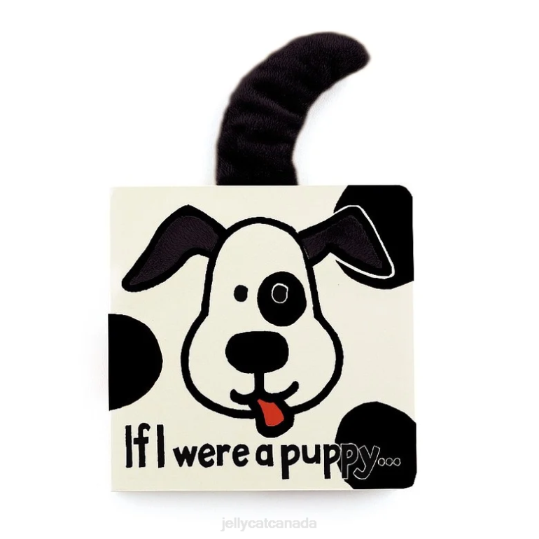 Jellycat If I Were A Puppy Book Black and White BV0TH790 Book