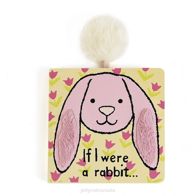 Jellycat If I Were A Rabbit Book and Bashful Tulip Bunny Pink BV0TH705 Book