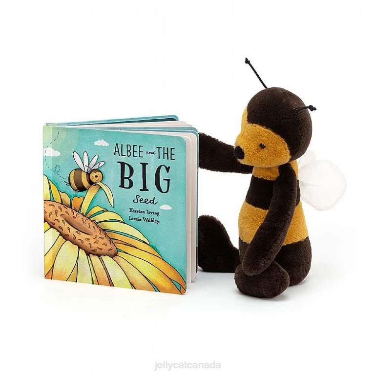 Jellycat Albee And The Big Seed Book and Bashful Bee Multi-colour BV0TH800 Book