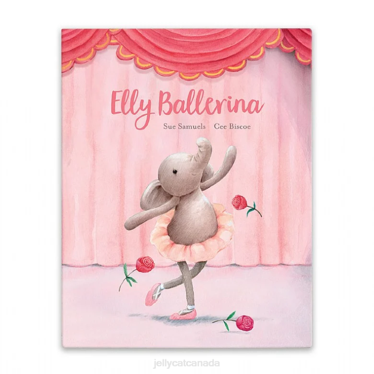 Jellycat Elly Ballerina Book and Dancing Darcey Elephant Grey BV0TH691 Book