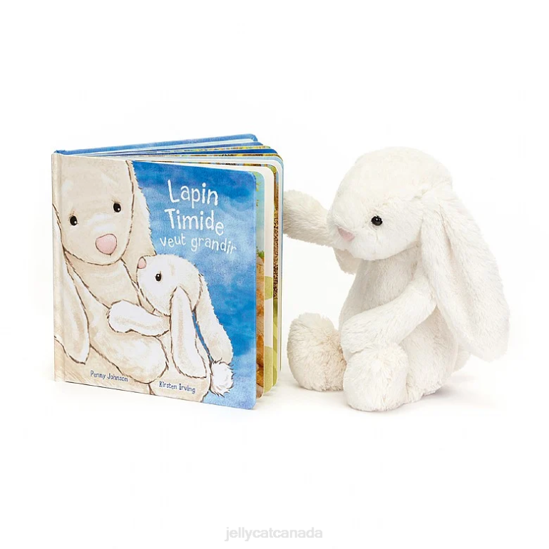 Jellycat Lapin Timide Veut Grandir & Bashful Bunny Cream BV0TH727 Book