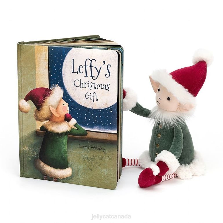 Jellycat Leffy's Christmas Gift Book and Leffy Elf Multi-colour BV0TH352 Book