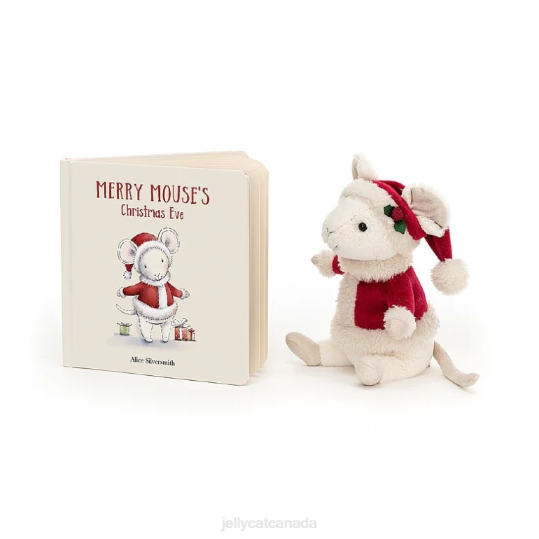 Jellycat Merry Mouse Book and Merry Mouse Cream BV0TH278 Book