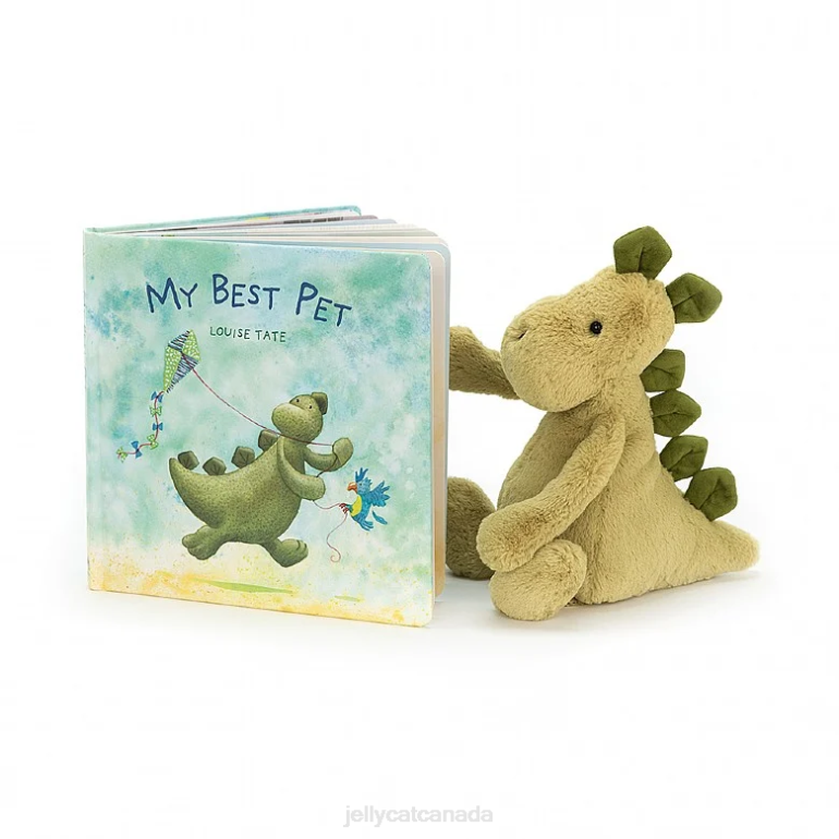 Jellycat My Best Pet Book and Bashful Dino Green BV0TH809 Book