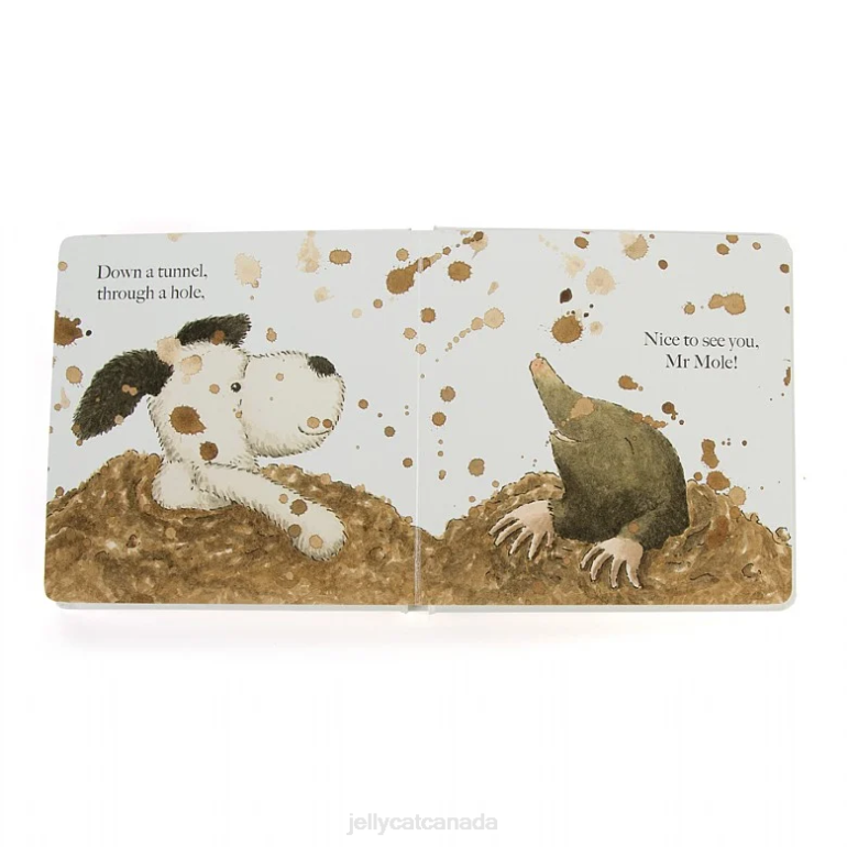 Jellycat Puppy Makes Mischief Book and Bashful Puppy Black and White BV0TH747 Book