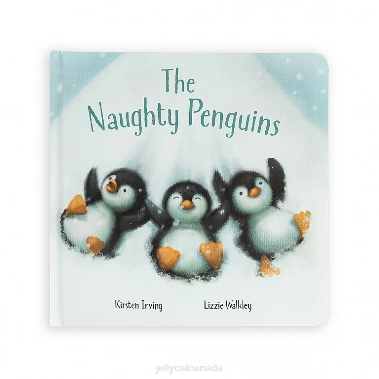 Jellycat The Naughty Penguins Book and Peanut Penguin Grey BV0TH649 Book