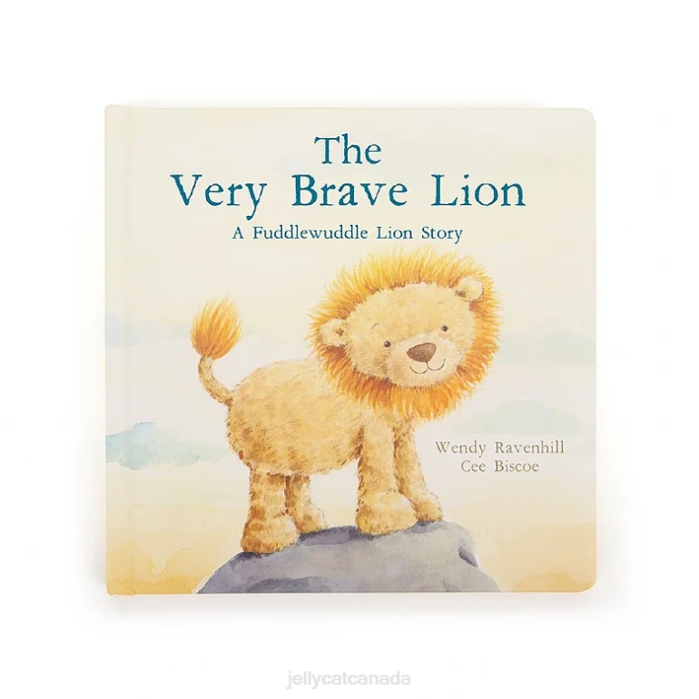 Jellycat The Very Brave Lion Book and Fuddlewuddle Lion Tan BV0TH692 Book