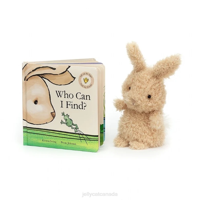 Jellycat Who Can I Find Book and Little Bunny Honey BV0TH737 Book