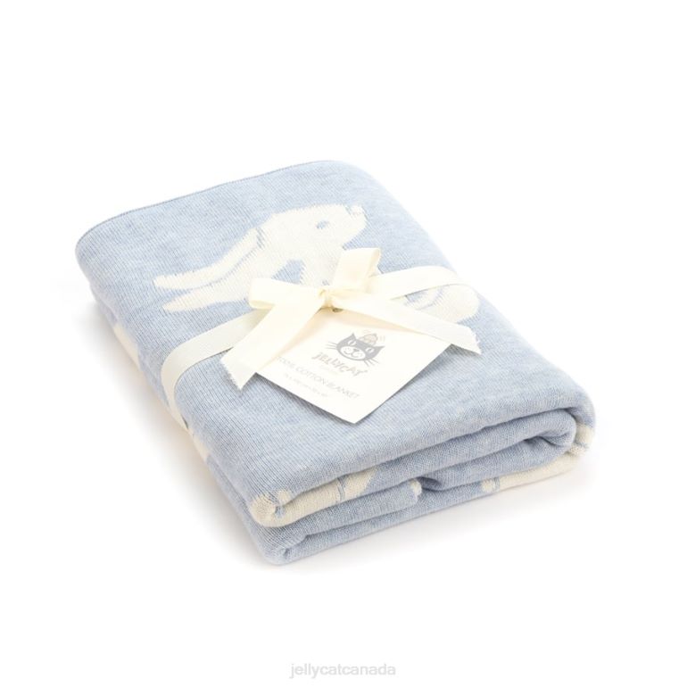 Jellycat Bashful Bunny Blanket Blue BV0TH697 Toy