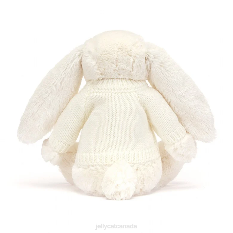 Jellycat Bashful Twinkle Bunny with Personalised Jumper Cream BV0TH188 Toy