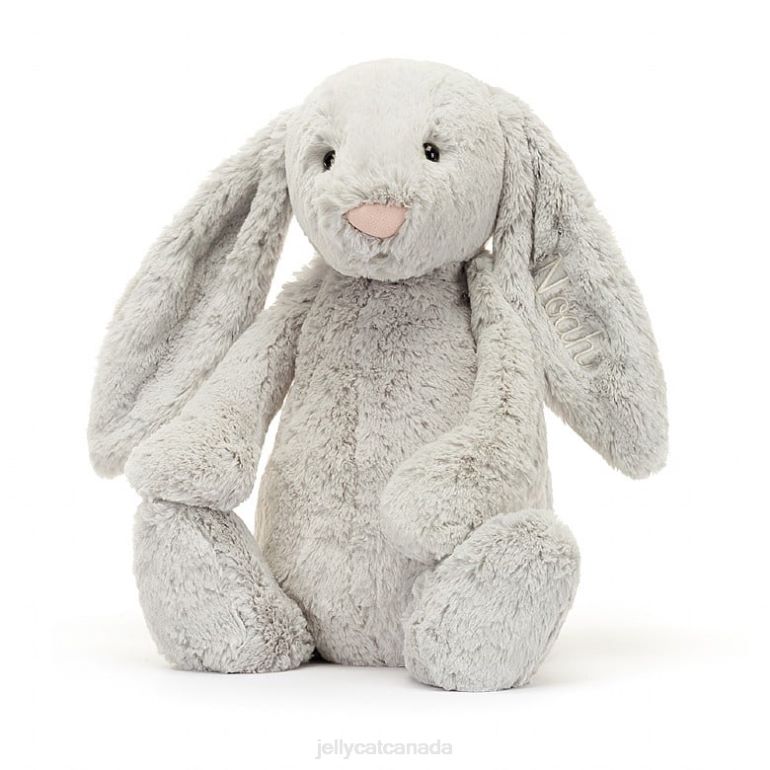 Jellycat Personalised Bashful Bunny Huge Silver BV0TH450 Toy