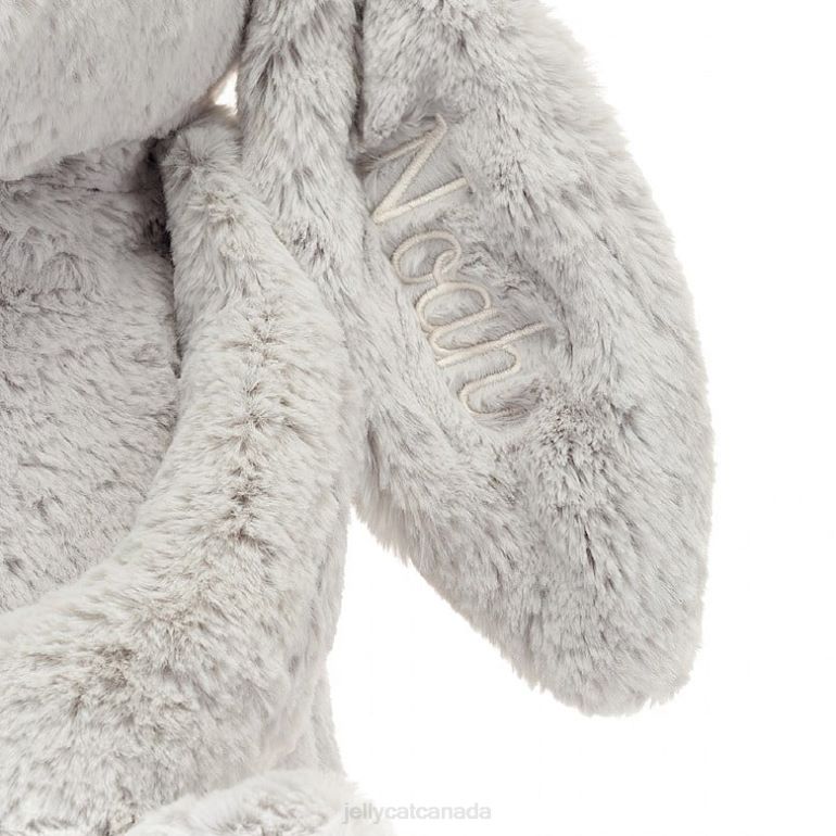 Jellycat Personalised Bashful Bunny Huge Silver BV0TH450 Toy