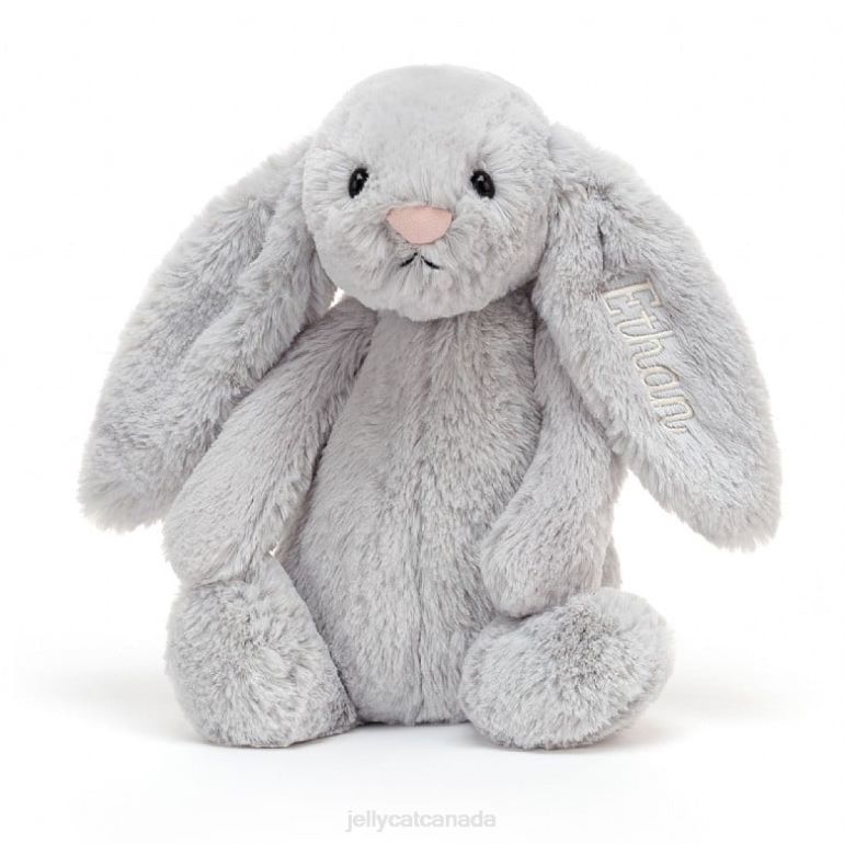 Jellycat Personalised Bashful Bunny Medium Silver BV0TH273 Toy