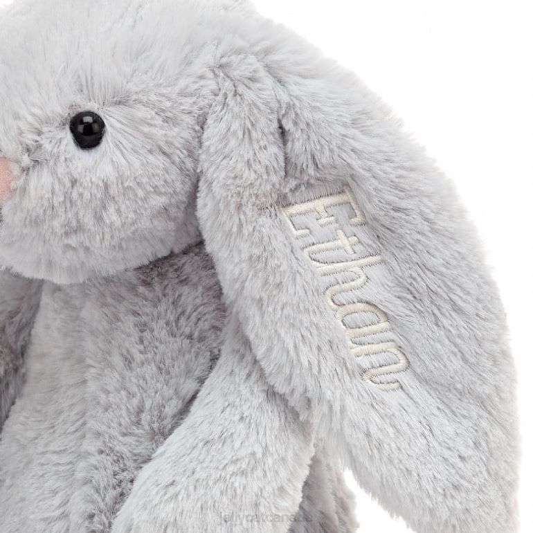 Jellycat Personalised Bashful Bunny Medium Silver BV0TH273 Toy
