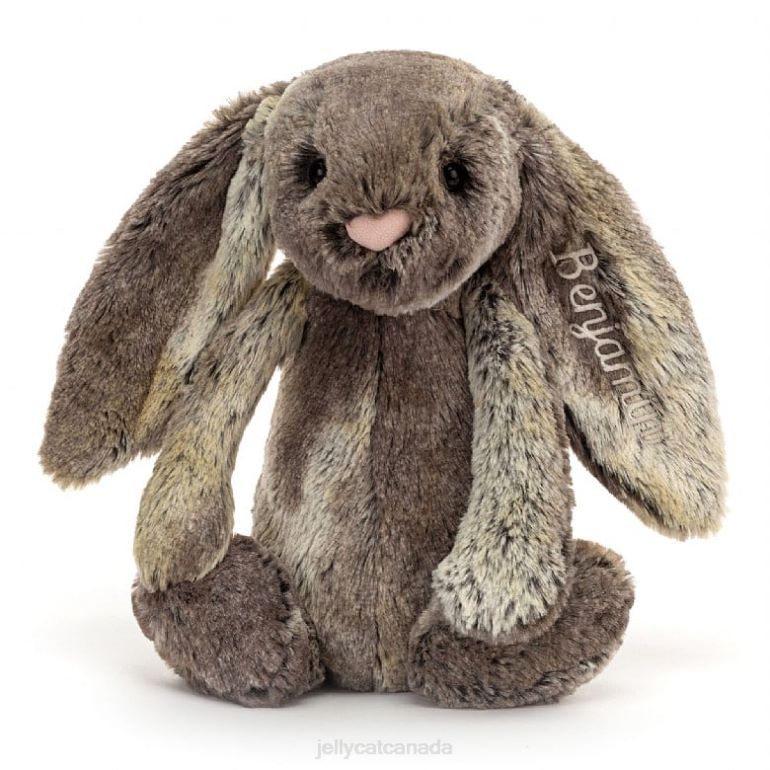 Jellycat Personalised Bashful Cottontail Bunny Medium Grey BV0TH478 Toy
