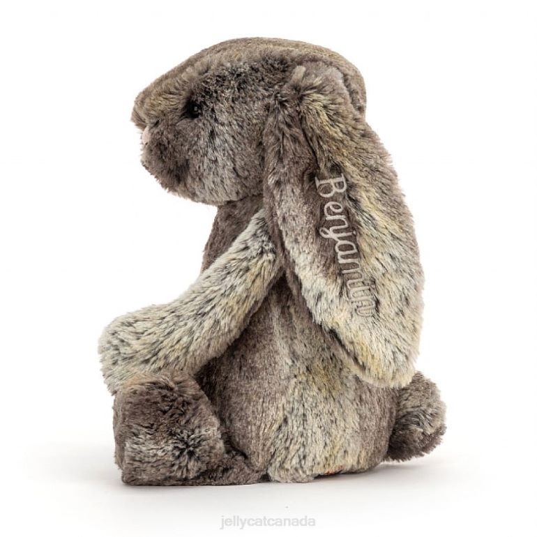 Jellycat Personalised Bashful Cottontail Bunny Medium Grey BV0TH478 Toy