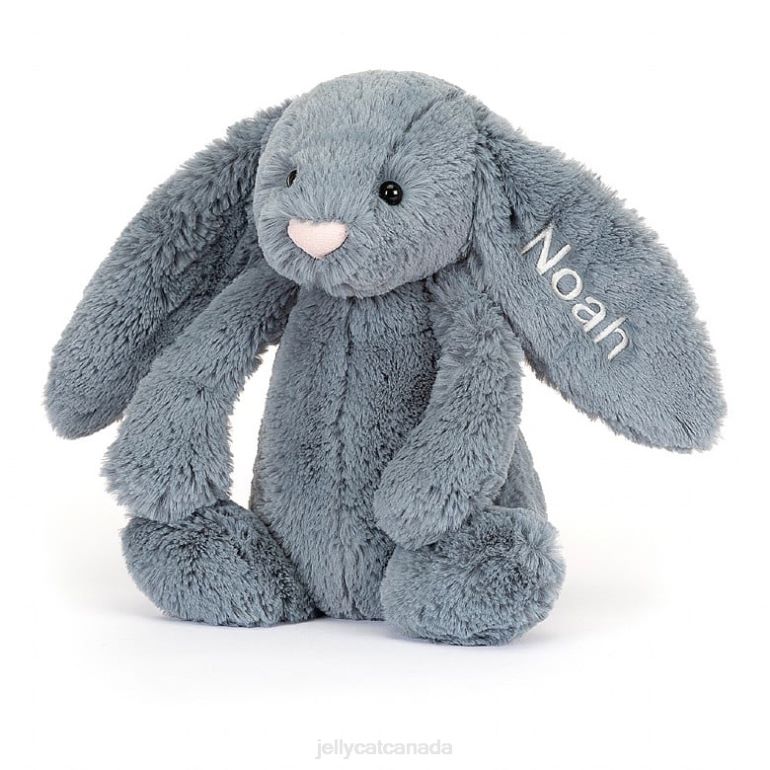 Jellycat Personalised Bashful Dusky Bunny Medium Blue BV0TH91 Toy