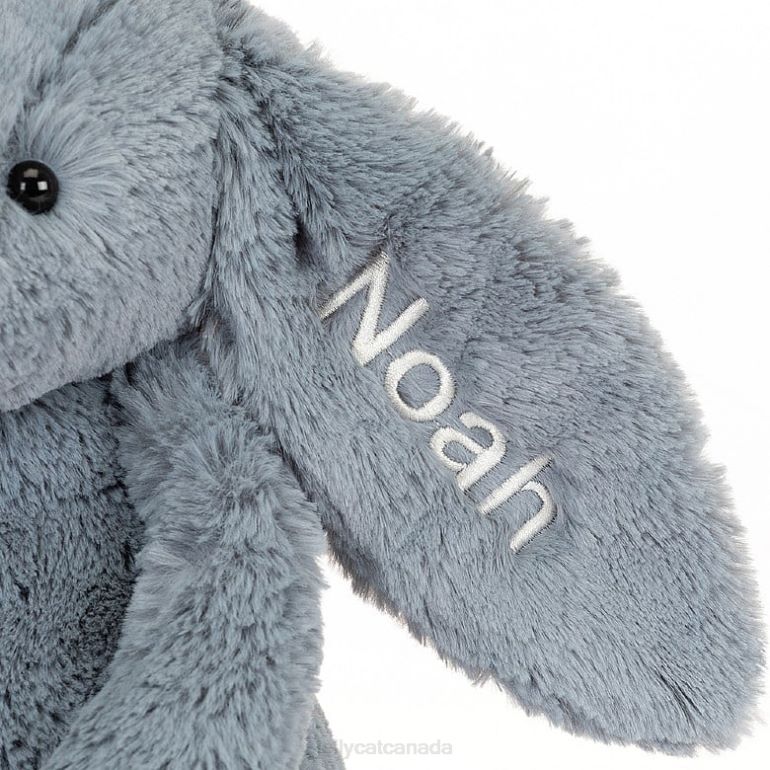 Jellycat Personalised Bashful Dusky Bunny Medium Blue BV0TH91 Toy
