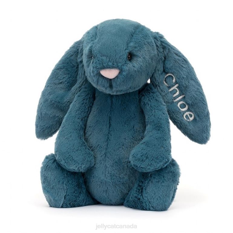 Jellycat Personalised Bashful Mineral Blue Bunny Medium Colbalt Blue BV0TH346 Toy