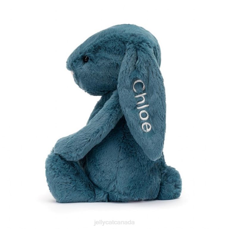 Jellycat Personalised Bashful Mineral Blue Bunny Medium Colbalt Blue BV0TH346 Toy