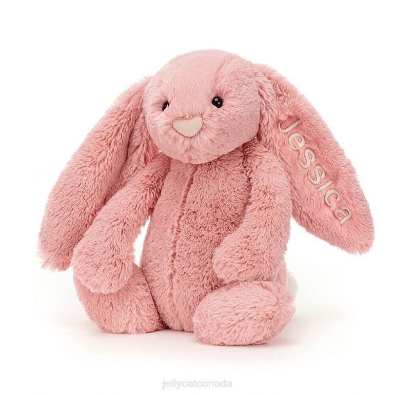 Jellycat Personalised Bashful Petal Bunny Medium Sorbet Pink BV0TH130 Toy