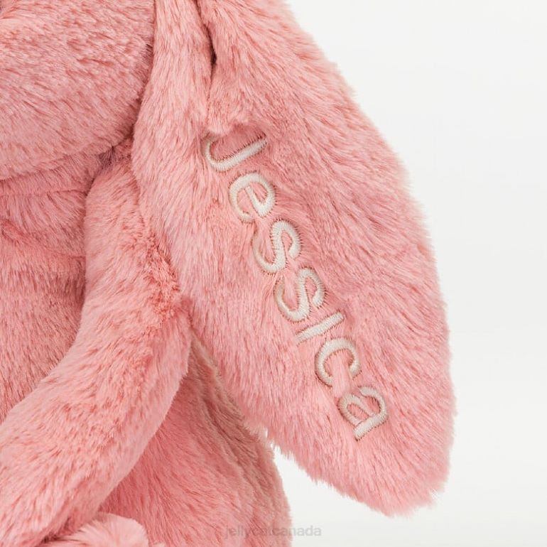 Jellycat Personalised Bashful Petal Bunny Medium Sorbet Pink BV0TH130 Toy