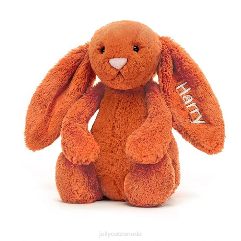 Jellycat Personalised Bashful Tangerine Bunny Medium Orange BV0TH502 Toy