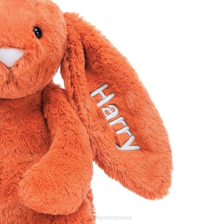 Jellycat Personalised Bashful Tangerine Bunny Medium Orange BV0TH502 Toy