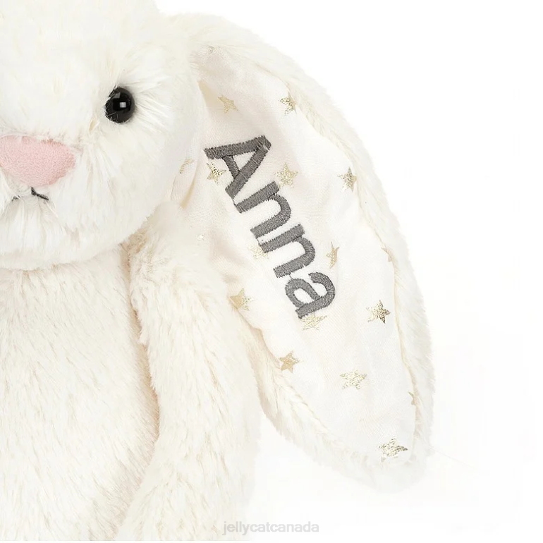 Jellycat Personalised Bashful Twinkle Bunny Medium Cream BV0TH203 Toy