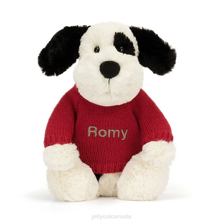 Jellycat Bashful Black & Cream Puppy Black and White BV0TH171 Toy