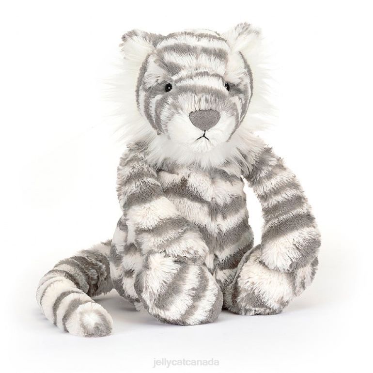 Jellycat Bashful Snow Tiger Grey and White BV0TH609 Toy