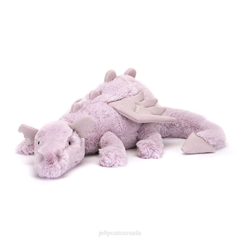 Jellycat Personalised Lavender Dragon Huge Lilac BV0TH456 Toy